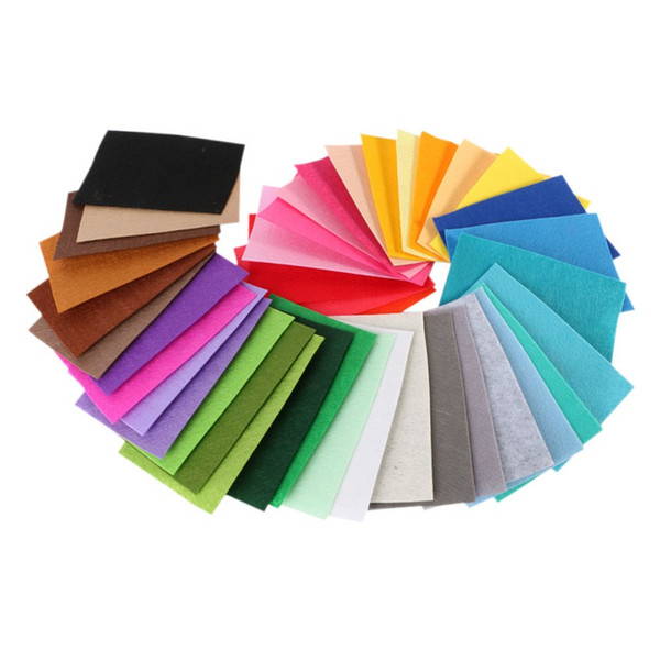 Polyester Felt Fabric Cloth DIY Handmade Sewing Home Decor Material Thickness 1mm Mix Color 10x15cm sewing Suppliers
