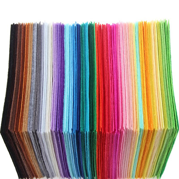40Pcs Nonwoven Fabric DIY Toys Gift Colorful Manual Felt Cloth Polyester Tablecloth Square Hand Crafts For Exhibition New 2019