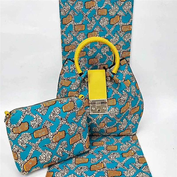 new fashion african hollandais wax fabric matching bag set hot sale ankara design dashiki printed best price