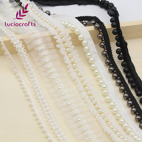 crafts 1yard/lot white/black Trim Fabric Ribbon DIY Collar Sewing Garment Headdress materials 050025101