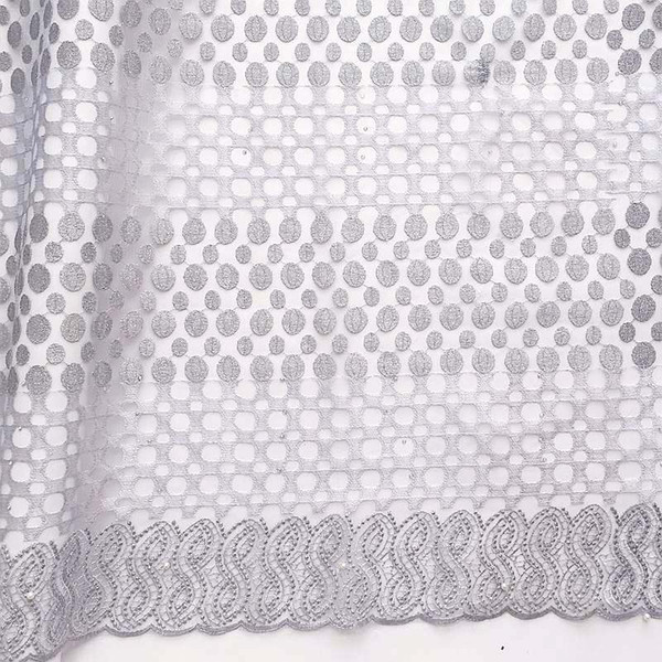 Gray Swiss African Fabric Lace White Latest Nigerian Lace Fabric 2018 High Quality French Net Lace Material For Aso Ebi