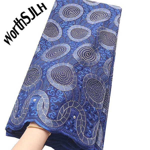 New Woman Swiss Voile Lace Fabric Switzerland Dry Latest African Laces Cotton Baby Pink Royal Blue Lace Fabric For Wedding