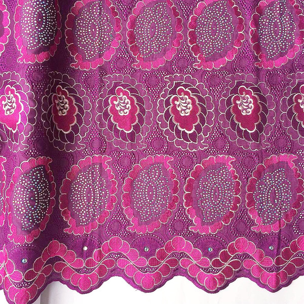 WorthSJLH Magenta Swiss Voile African Fabric Lace Royal Blue Women Nigerian Dry Lace Fabrics High Quality Cotton Lace Fabric For Men