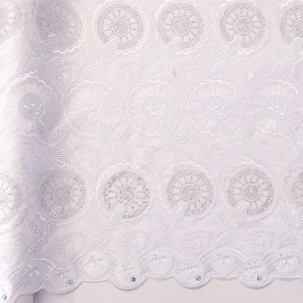 WorthSJLH Aso Ebi Cotton Nigerian White Lace Fabric African Lace Fabric Materials Sky Blue High Quality Swiss Voile Lace In Switzerland