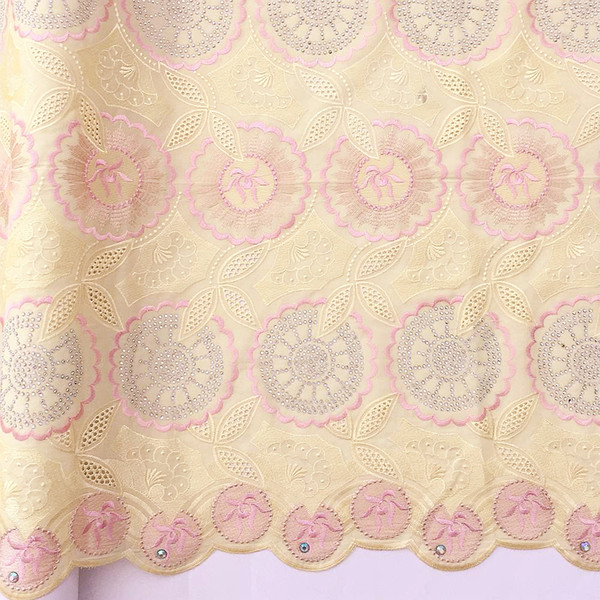 WorthSJLH Latest Swiss Nigeria Voile Lace Fabric Yellow Men African Fabric Lace 5 Yards Purple Indian Dry Cotton Lace Fabric For Wedding