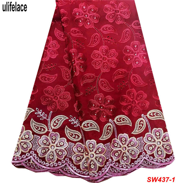 100% Cotton Swiss Voile Lace African Cotton Voile Lace Fabric High Quality Nigerian Lace Fabrics Switzerland dress Fabric SW-437