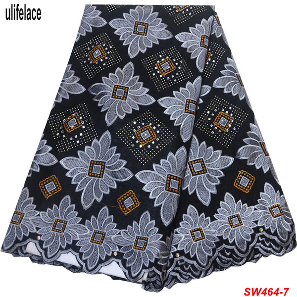 2019 Class design Nigerian Swiss Voile Lace In Switzerland African Lace Fabric High Quality Lace Cotton Voile Material SW-464