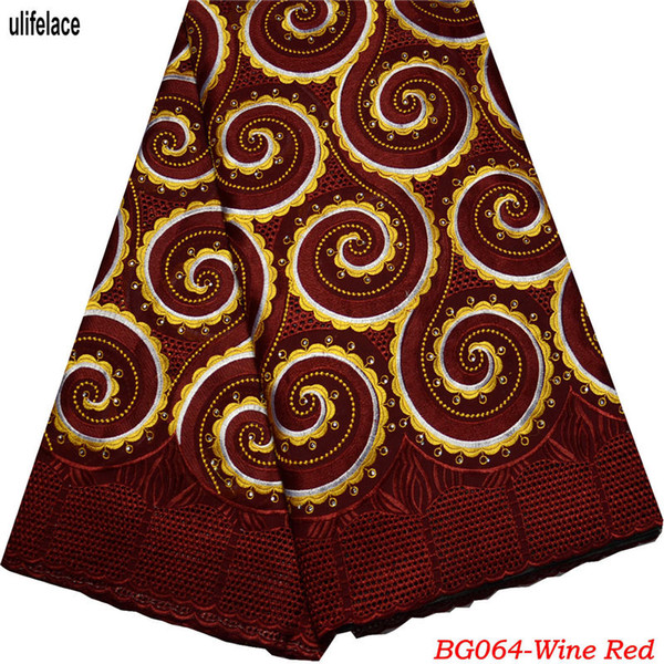 Nigerian Eyelet Swiss Voile 100% Cotton Lace Fabric High Quality African Swiss Voile Lace In Switzerland For Party Dress BG-064