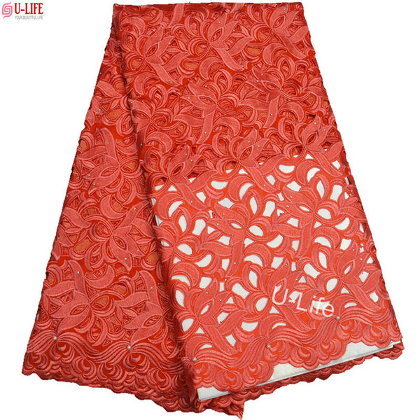 High Quality African Swiss Voile Laces Switzerland 100% Cotton Hand cut Lace Fabrics Embroidery Lace dress fabrics BG-092