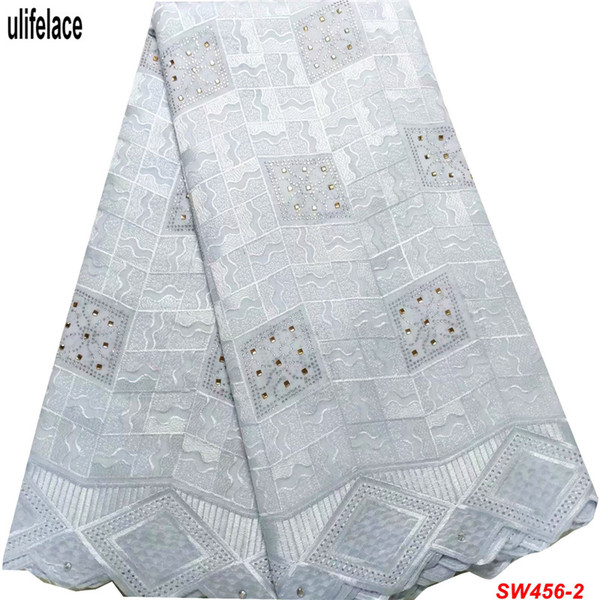 2019 high quality African Swiss Voile Lace in Switzerland Eyelet Dress Lace Fabrics 100% cotton Women party dress fabric SW-456