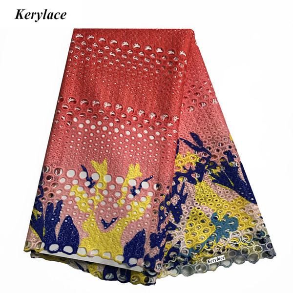 New Sewing Craft Fabric Guipure Lace Fabric Water Soluble Women Clothing African Cord Lace Design Printed Nigerian Fabric Mesh Wedding Dress