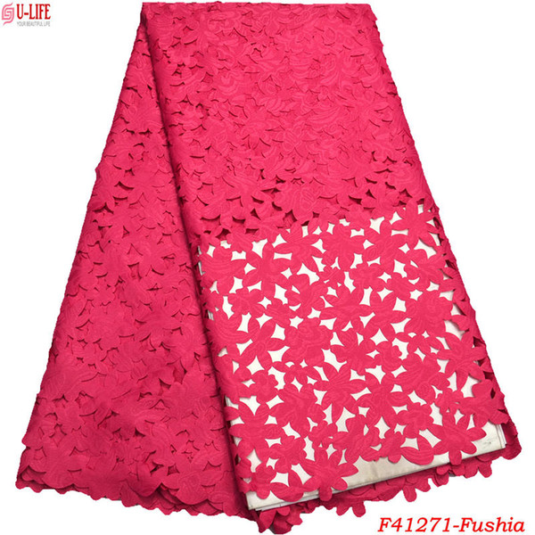 Laser Cut Lace Fabric 100% High Quality Original Design African Lace Fabric 2018 High Quality Lace Sewing Accessories F4-1271