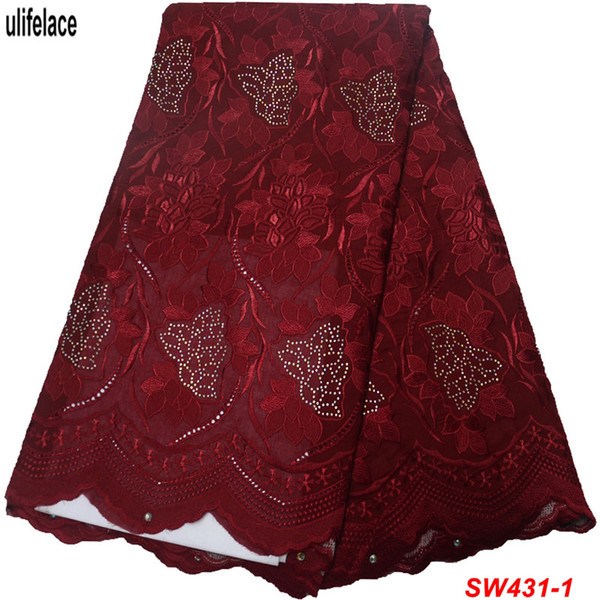 Swiss Voile Lace In Switzerland High Quality 2019 Nigerian Cotton Dry Lace Msterial Women Embroidery Swiss Voile Lace Fabric SW-426