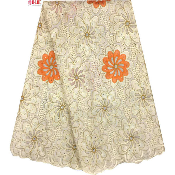 Hot Sale New Design African Cotton Swiss Voile Lace In Switzerland High Quality Nigerian Women Dresses lace ribbon SW-076