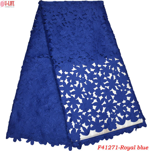 African Dry Lace Fabric Swiss Voile High Quality Soft Laser Cutting Laces Fabric Embroidered Nigerian Lace wedding dress F4-1271