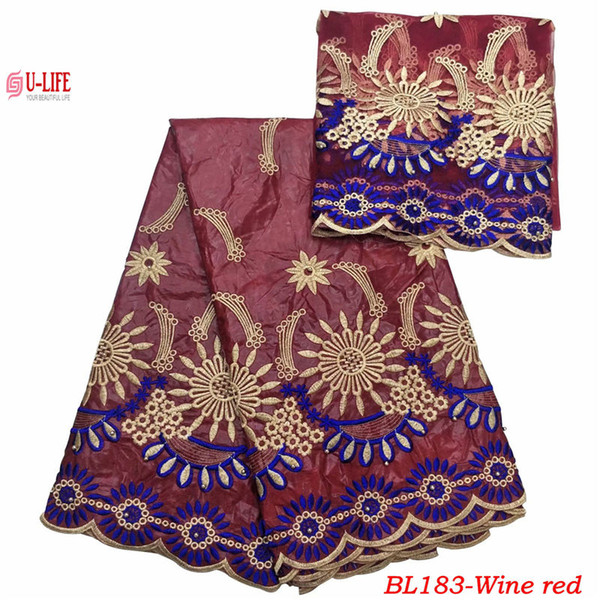 ulifelace Bazin riche getzner with Baeded high quality African guinea brocade fabric Embroidery Nigerian net lace for women dress BL-183