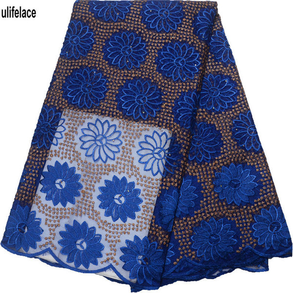 2019 Latest African Lace Fabric Sample Design designer lace fabric 8 Colors in stock Embroidered Women Lace Material F4-1793