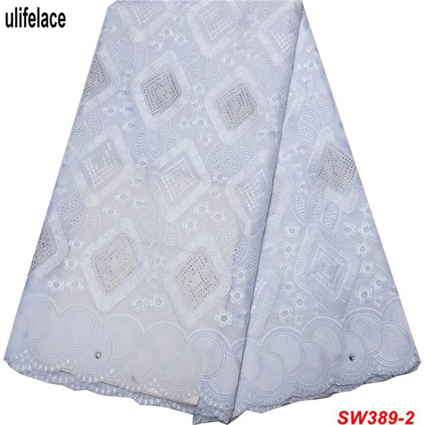 White Color African Dry Swiss Voile Cotton Lace 2019 High Quality Lace Nigerian Swiss Voile Lace In Switzerland For Party Dress SW-389