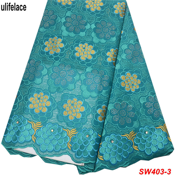 2019 Swiss Voile Lace African Cotton Dry Swiss Lace Fabric High Quality Swiss Voile Lace In Switzerland for party dress SW-403