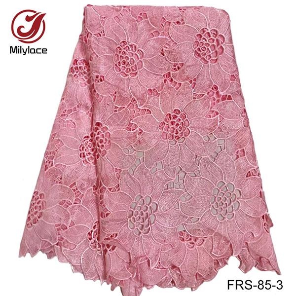 New arrival 5 yards guipure lace fabric nigerian ployeater material water soluble lace for women blouse dress FRS-85