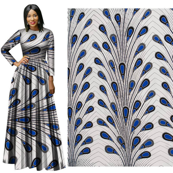 Latest style 100% Cotton African BintarealWax Clothes Dutch Wax 6 yards for party dress african new wax hollandais