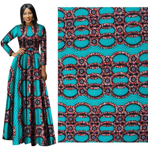 hot sale 100% Polyester Wax Prints Fabric Ankara Binta Real Wax High Quality 6 yards African Fabric for Party Dress