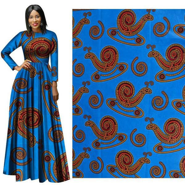 hot new spring and summer cotton African fabric batik printing fabric snail wax printing cloth factory direct sales