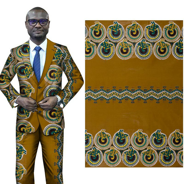 new arrive Fashion High Quality duck Real wax Cotton Hollandais Fabric African brown Fabric Batik Fabrics for Africa Clothing dress suit