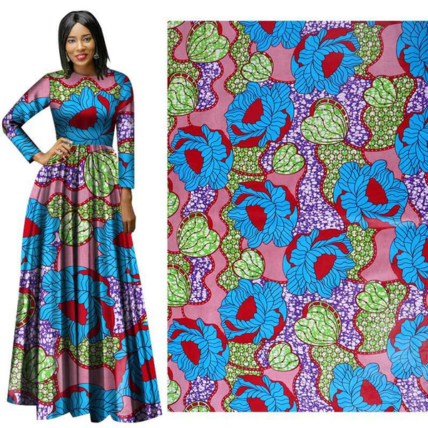 Fashion cloth factory direct supply African fabric cotton printing fabric plain new fashion dress skirt suit headwear wholesale