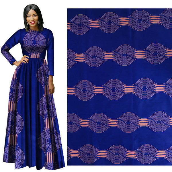 Ankara African blue Real Wax Prints Fabric good-Fabric new Hollandais Wax High Quality African Fabric For Party Dress