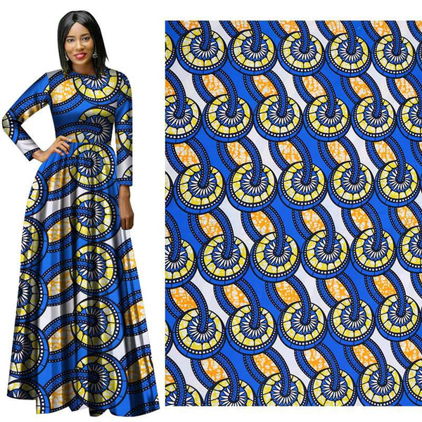 New Polyester Wax Prints Fabric Ankara Binta Real Wax High Quality 6 yards African Fabric for Party Dress suit