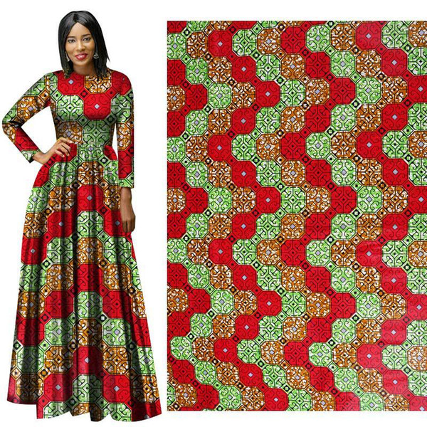 Latest style 100% Cotton African Wax Clothes Dutch Wax 6 yards for party dress african new wax hollandais