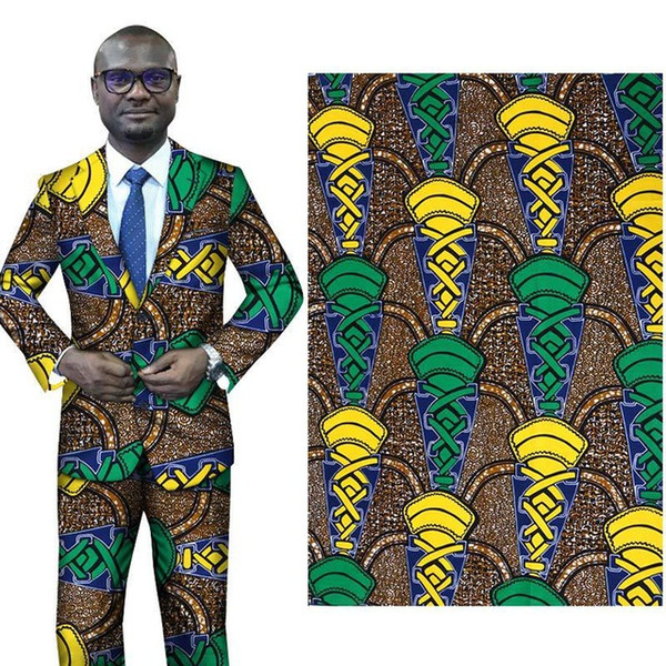 new African fabric batik printing cotton fabric for dress suit geometric pattern wax printing cloth factory direct sales