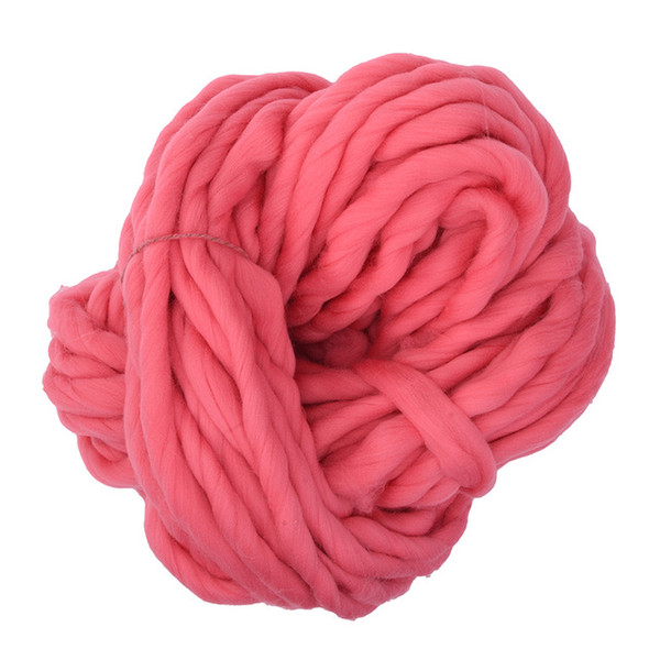 500g Super Thick Soft Wool Roving Bulky Big Yarns Spinning Hand Knitting Thread Crochet Scarf Caps