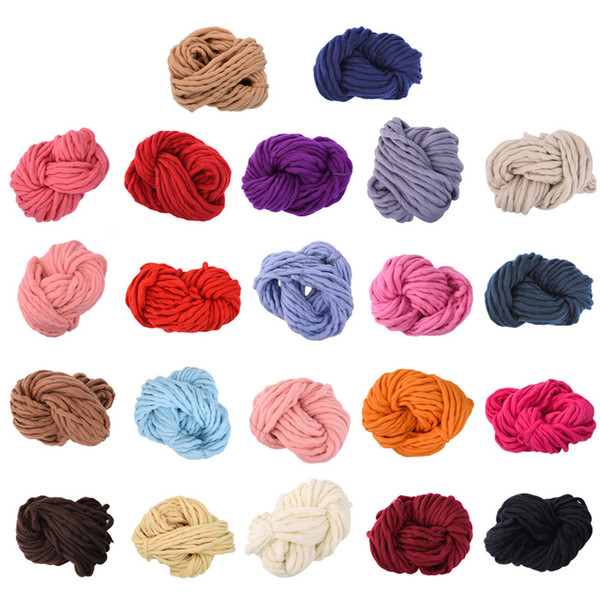 10 colors Soft Knitting Wool Yarn Roving Bulky Spinning Super Thick String Chunky Hand Knitting Thread Crochet Yarn for Hat Scarf Knitting