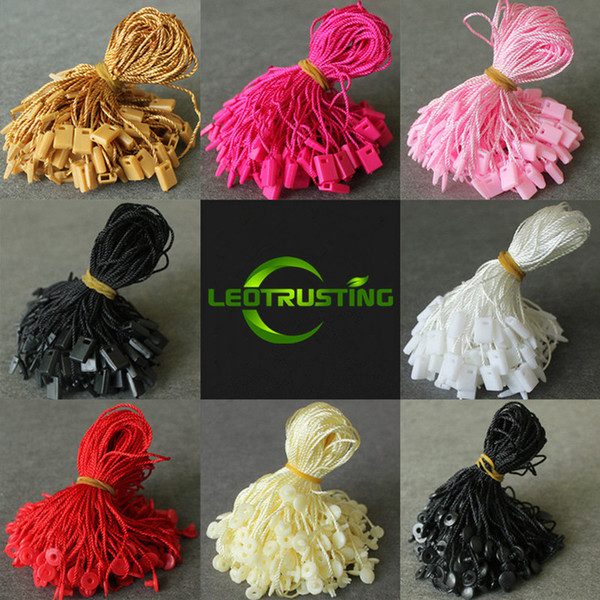 Leotrusting 1000pcs/Bag Colorful Tags Square Rope Strings/Cords 18cm Length String Garment/Wedding Seal Hang Tag Strings/Cords