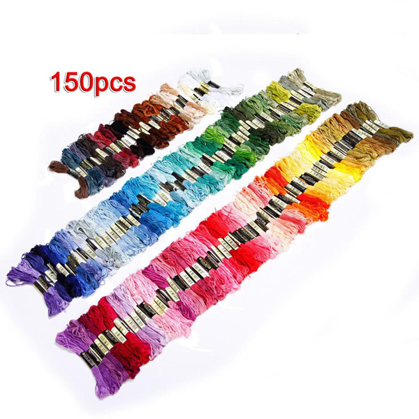 150 skeins of multicolored embroidery thread for cross-stitch