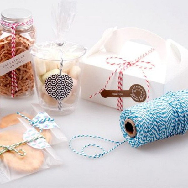 Apparel Sewing Fabric 100m Wrap Creative Gift Cotton Rope Ribbon Twine Cord Rope String Knitting Wrap Decor