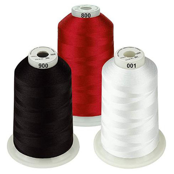 Color Packs Of Polyester Embroidery Machine Thread Huge Spool 5000M for All Embroidery Machines