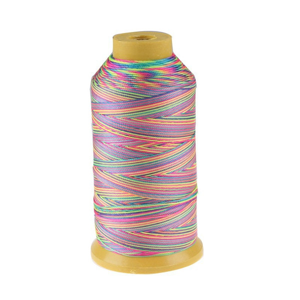 1 Spool Thread 500D/3 High Tenacity Nylon Rainbow Thread Multicolor Machine Sewinghread DIY Accessories Free Shipping