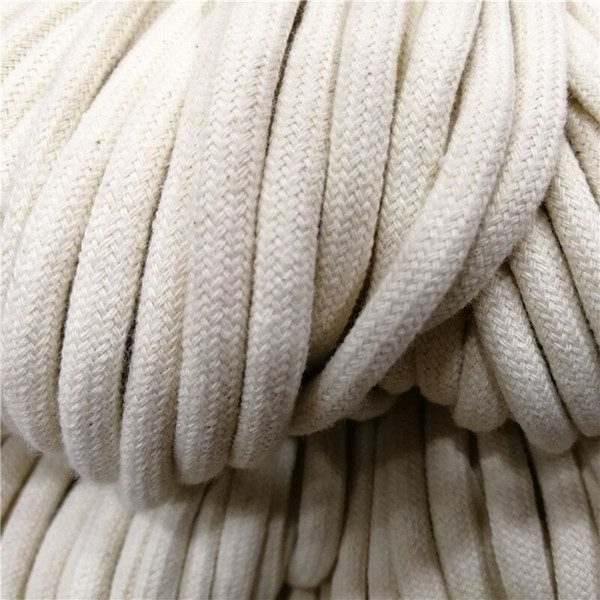 10/50/100M 32-strand encryption Cotton Core Cord String 5mm Draw string Cord Rope Craft waistband drawstring