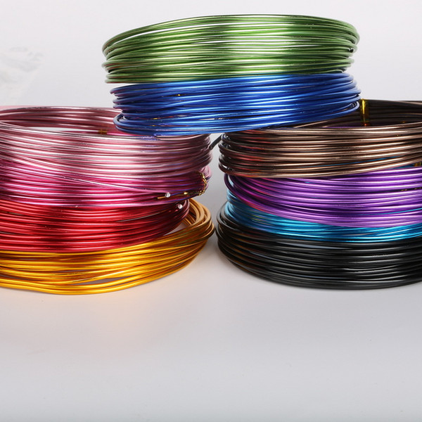 2mm 5m/roll Aluminum Wire Soft Metal Floristry Wire Children Intellectual Development for DIY Jewelry Findings Craft Making