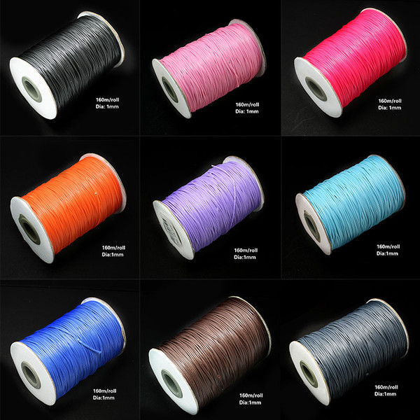 High Quality 160Meters 1mm Round Waxed Thread Wax String Cord Sewing Craft Tool Portable for DIY Handicraft Waxed Thread Cord