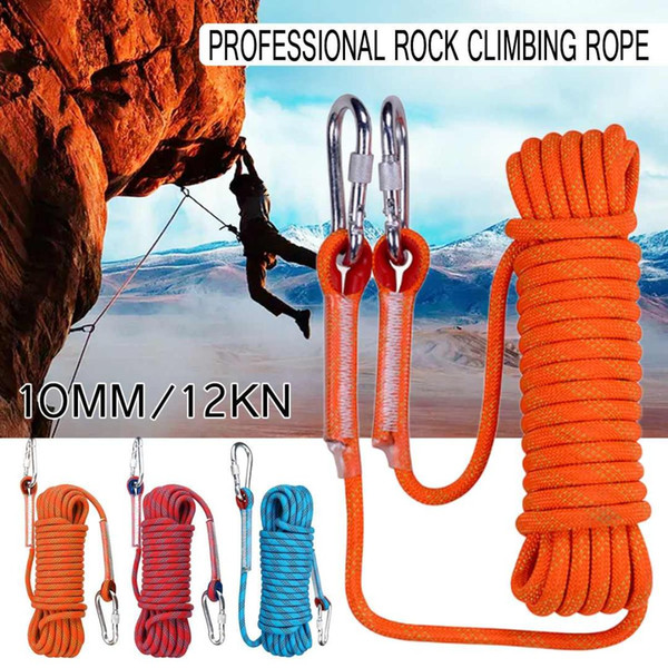 10/15/20/30m Solid Parachute Cord Lanyard Rope Climbing Camping Survival Equipment Paracord Carabiner Diameter 10mm