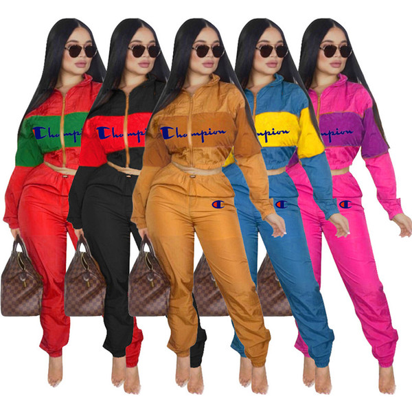 Women Two Piece Sets Designer Hoodies+Leggings Outfits Jacket Skinny Pants Sportswear Trousers Tracksuit Coat Fall Winter Selling 942