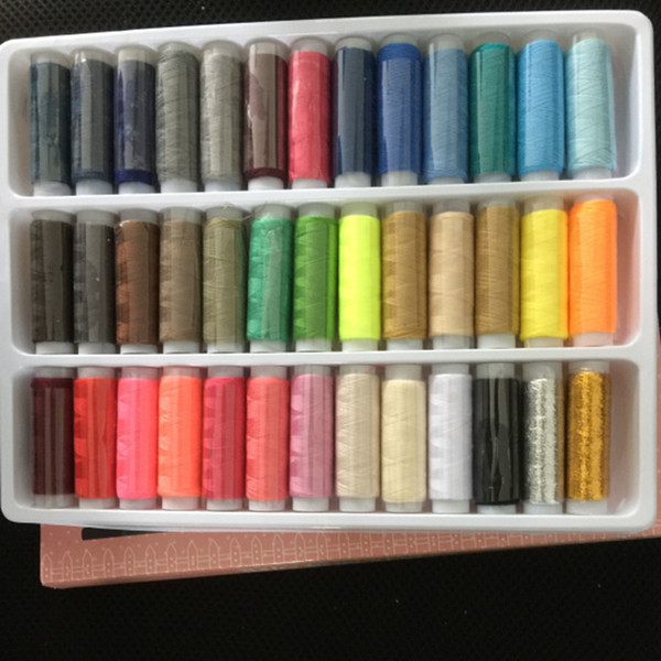 39 Rolls Spools Mixed Colors Embroidery Polyester Tailoring Sewing Thread For Hand And Machine Spool Set HHY1