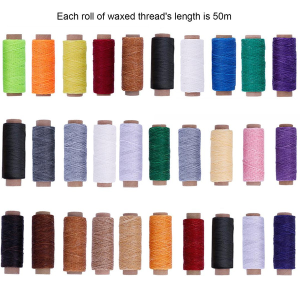 Wholesale-150D DIY Handicraft Sewing Waxed Thread Cord for Luggage Wallet Carpet Saddle Coats Leather Supplies Tools