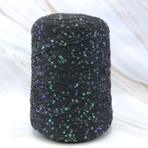 500g/lot Fashion yarn multi color paillette yarn sequin setoffs capelet yean, shawl sequined string bag braided wire