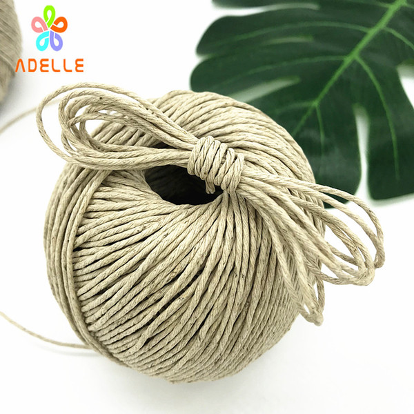 Organic Waxed yard Twine 1.5/2mm x70m Polished Natural 2 Strand Jewelry Packing Scrap Booking Label Tag DIY 
