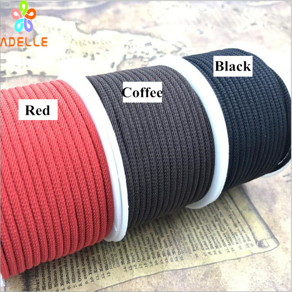 20m Black/Red/Coffee Woven Braid Hand line Rope string 2.5/3/4mm Strap DIY Bracelet Fashion Jewelry Wristband Girl Boy HOT